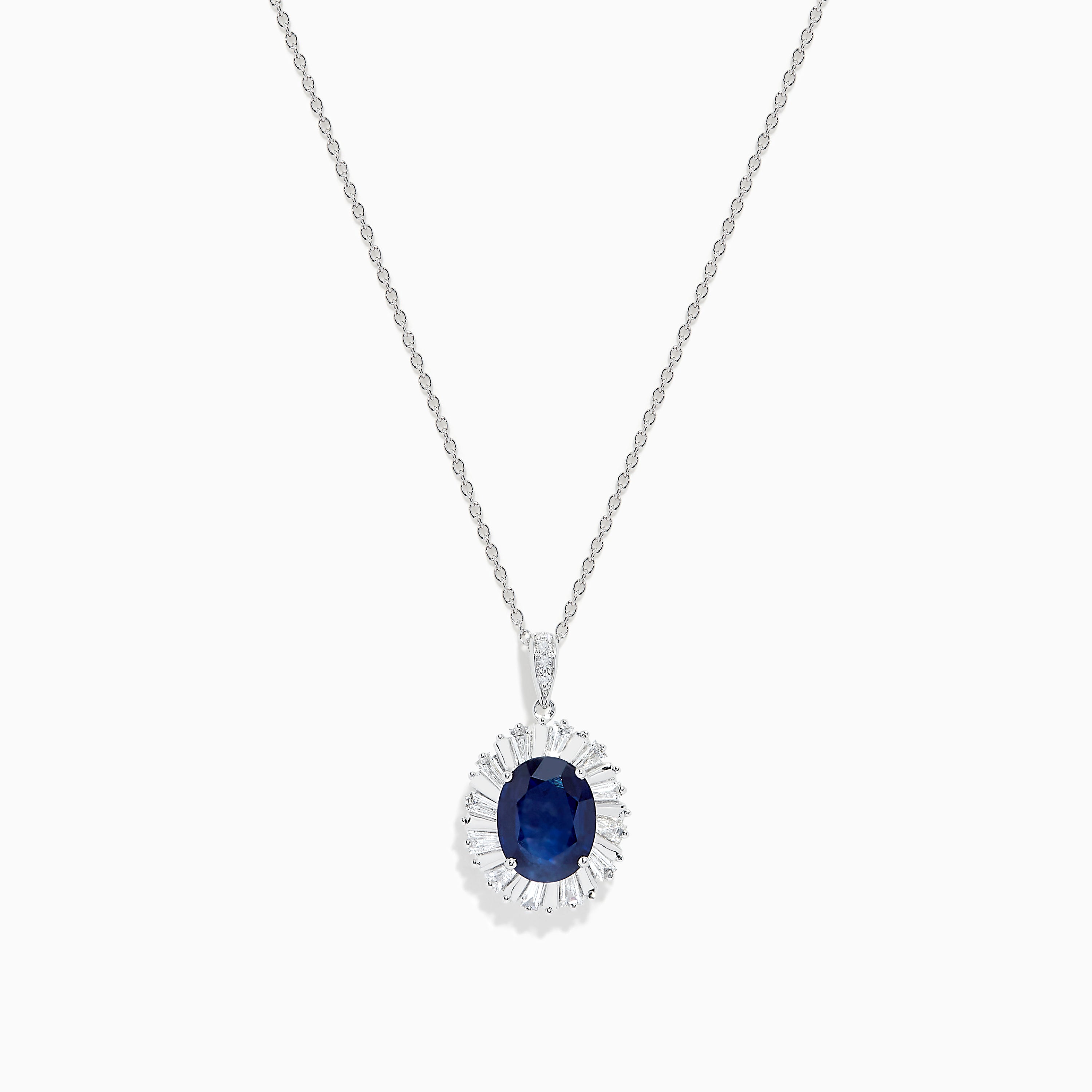 Pear and Oval Multicoloured Sapphire White Gold Necklace | Partridge  Jewellers